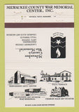 Matchbook Cover - Milwaukee County War Memorial WI 40 Strike