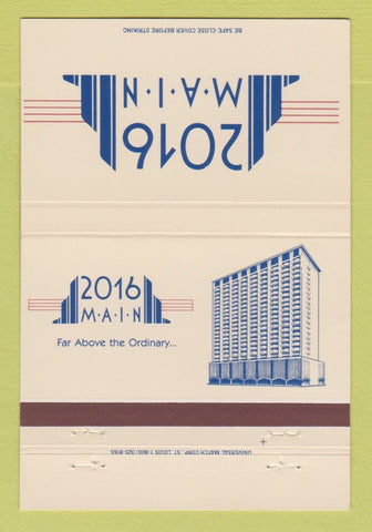 Matchbook Cover - 2016 Main High Rise Apartments 40 Strike