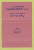 Matchbook Cover - 2016 Main High Rise Apartments 40 Strike