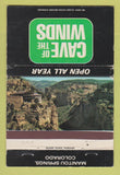 Matchbook Cover - Cave of the Winds Manitou Springs Colorado WEAR 40 Strike