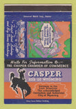 Matchbook Cover - Casper WY Tourism Industry 40 Strike