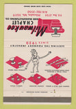Matchbook Cover - Milwaukee Chaplet Milwaukee WI 40 Strike