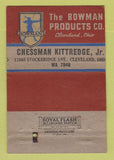 Matchbook Cover - The Bowman Products Company Cleveland OH Chessman 40 Strike