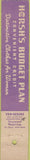 Matchbook Cover - Hersh's Women's suits San Francisco CA 10 Strike