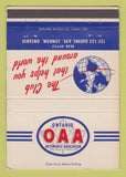 Matchbook Cover - Ontario Auto Association OAA London ON 40 Strike
