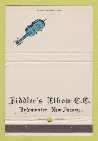 Matchbook Cover - Fiddler's Elbow Country Club Bedminster NJ WEAR 40 Strike