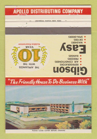 Matchbook Cover - Gibson Appliances  Cranford NJ 40 Strike