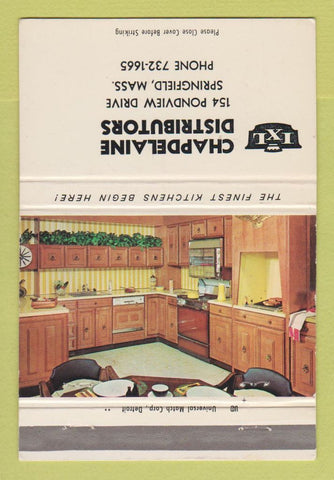 Matchbook Cover - IXL Chapdelaine Dist Kitchens Springfield MA 40 Strike