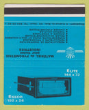 Matchbook Cover - Essor Pyrometrie France Electroncs SAMPLE BIG 40 Strike