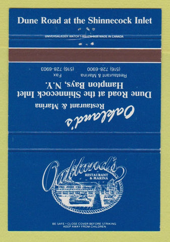 Matchbook Cover - Oakland's Restaurant Marina Hampton Bays NY 40 Strike