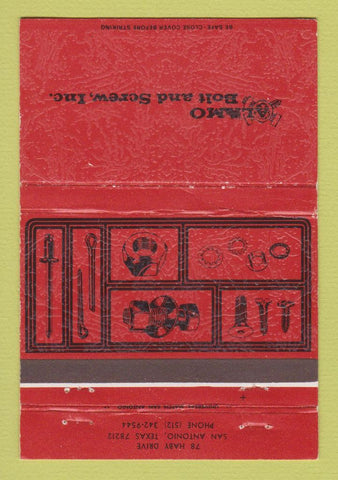 Matchbook Cover - Alamo Bolt and Screw San Antonio TX 40 Strike