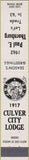 Matchbook Cover - Culver City Elks Lodge Los Angeles CA RMS 10 Strike