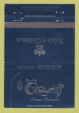 Matchbook Cover - Graycliff Nassau Bahamas Relais et Chateaux  40 Strike