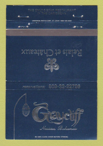Matchbook Cover - Graycliff Nassau Bahamas Relais et Chateaux  40 Strike