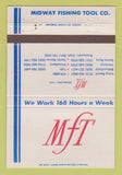 Matchbook Cover - Midway Fishing Tool Long Beach Ventura CA 40 Strike