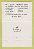 Matchbook Cover - Precision Cutting Grinding  40 Strike