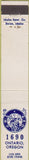 Matchbook Cover - Elks Lodge Ontario OR 10 Strike