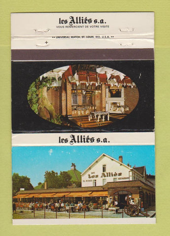 Matchbook Cover - Les Allies Belgium? WEAR 40 Strike