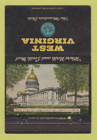 Matchbook Cover - West Virginia Tourism WV 40 Strike