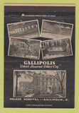 Matchbook Cover - Gallipolis OH Tourism 40 Strike