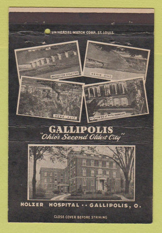 Matchbook Cover - Gallipolis OH Tourism 40 Strike