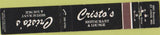 Matchbook Cover - Cristo's Restaurant St Louis MO 10 Strike