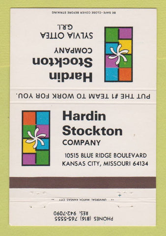 Matchbook Cover - Hardin Stockton Company Kansas City MO 40 Strike