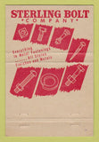 Matchbook Cover - Sterling Bolt Company Chicago IL 40 Strike