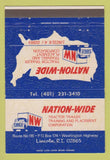 Matchbook Cover - Nation Wide Trucking Training Lincoln RI 40 Strike