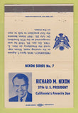 Matchbook Cover - Richard Nixon RMS 1971 #7 WEAR 40 Strike