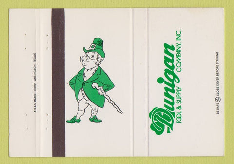 Matchbook Cover - Dunigan Tool & Supply 40 Strike