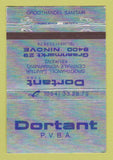 Matchbook Cover - Dortant Groothandel Sanitair WEAR 40 Strike