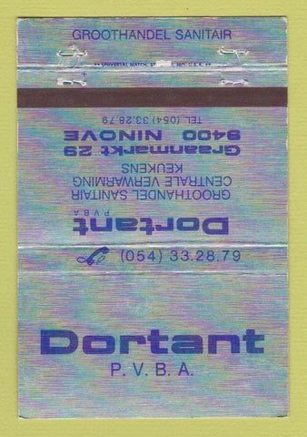 Matchbook Cover - Dortant Groothandel Sanitair WEAR 40 Strike