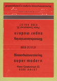 Matchbook Cover - Binnenhuisversiering Super Modern WEAR 40 Strike