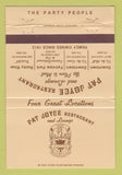 Matchbook Cover - Pay Joyce Restaurant Cleveland OH WEAR 40 Strike