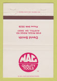 Matchbook Cover - Mac Tools David Smith Austell GA 40 Strike