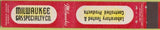 Matchbook Cover - Milwaukee Gas Speacialty WI 10 Strike