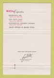 Matchbook Cover KCL Corporation Shelbyville N Van Nuys CA Woodston ON 40 Strike