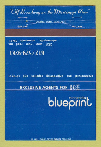 Matchbook Cover - Minnesota Blueprint Minneapolis MN 40 Strike