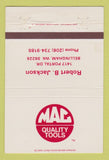 Matchbook Cover - Mac Tools Robert Jackson Bellingham WA 40 Strike