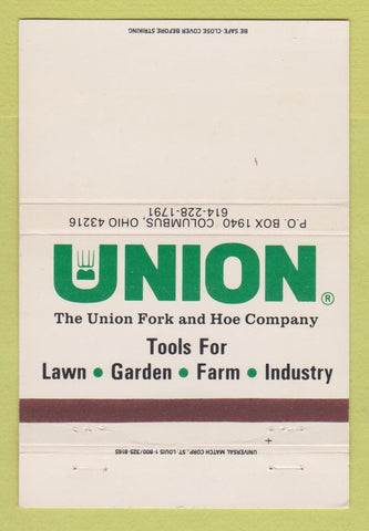 Matchbook Cover - Union Fork and Hoe Columbus OH 40 Strike