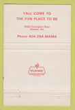 Matchbook Cover - Mama's Country Showcase Atlanta GA 40 Strike