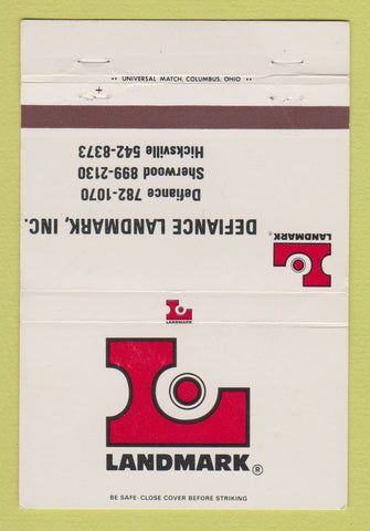 Matchbook Cover - Landmark Defiance OH 40 Strike