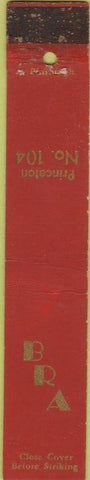 Matchbook Cover - BRA Princeton no 104 10 Strike
