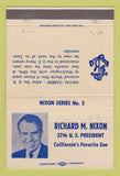 Matchbook Cover - Richard Nixon RMS 1971 #3 40 Strike