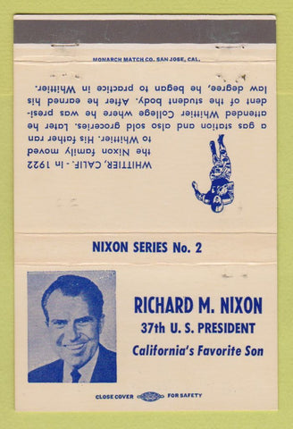 Matchbook Cover - Richard Nixon RMS 1971 #2 40 Strike