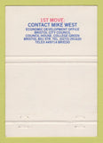 Matchbook Cover - Bristol UK Tourism 40 Strike