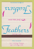 Matchbook Cover - Feathers Rolling Meadows IL 40 Strike