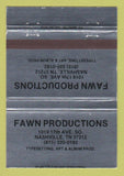 Matchbook Cover - Fawn Productions Typesetting Art Nashville tN 40 Strike