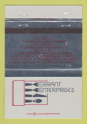 Matchbook Cover - Errant Enterprises Northbrook Oakbrook IL 40 Strike